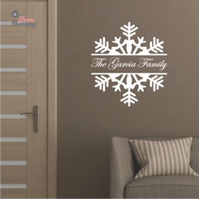 Load image into Gallery viewer, Customized Name Snowflake Design Wall Sticker