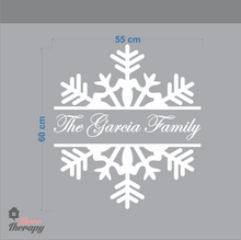 Load image into Gallery viewer, Customized Name Snowflake Design Wall Sticker