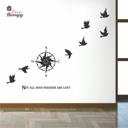 Not All Who Wander Are Lost Flying Birds Wall Sticker