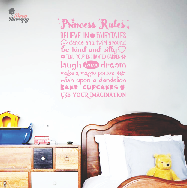 Princess Rules Wall Sticker