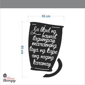 Sa Likod Ng Bawat Tagumpay - Cup Wall Sticker