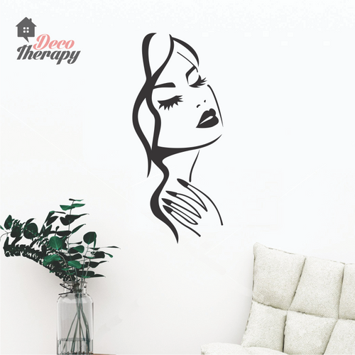 Salon Woman Manicure Wall Sticker