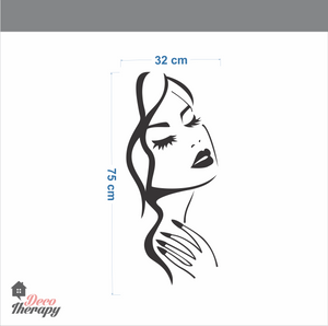 Salon Woman Manicure Wall Sticker