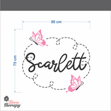 Load image into Gallery viewer, Customized Name Scarlett With Butterflies Design Wall Sticker