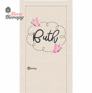 Customized Name Scarlett With Butterflies Design Wall Sticker