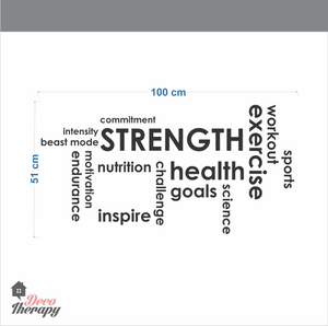 Strength Health Exercise Wall Sticker