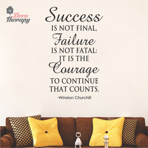 Success Failure Courage Wall Sticker