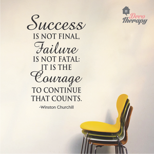 Success Failure Courage Wall Sticker