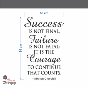 Success Failure Courage Wall Sticker