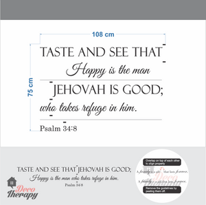 Taste And See That Jehovah Is Good Wall Sticker