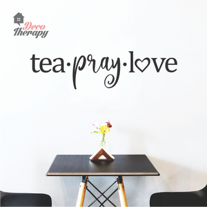 Tea Pray Love Wall Sticker