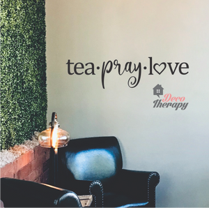 Tea Pray Love Wall Sticker