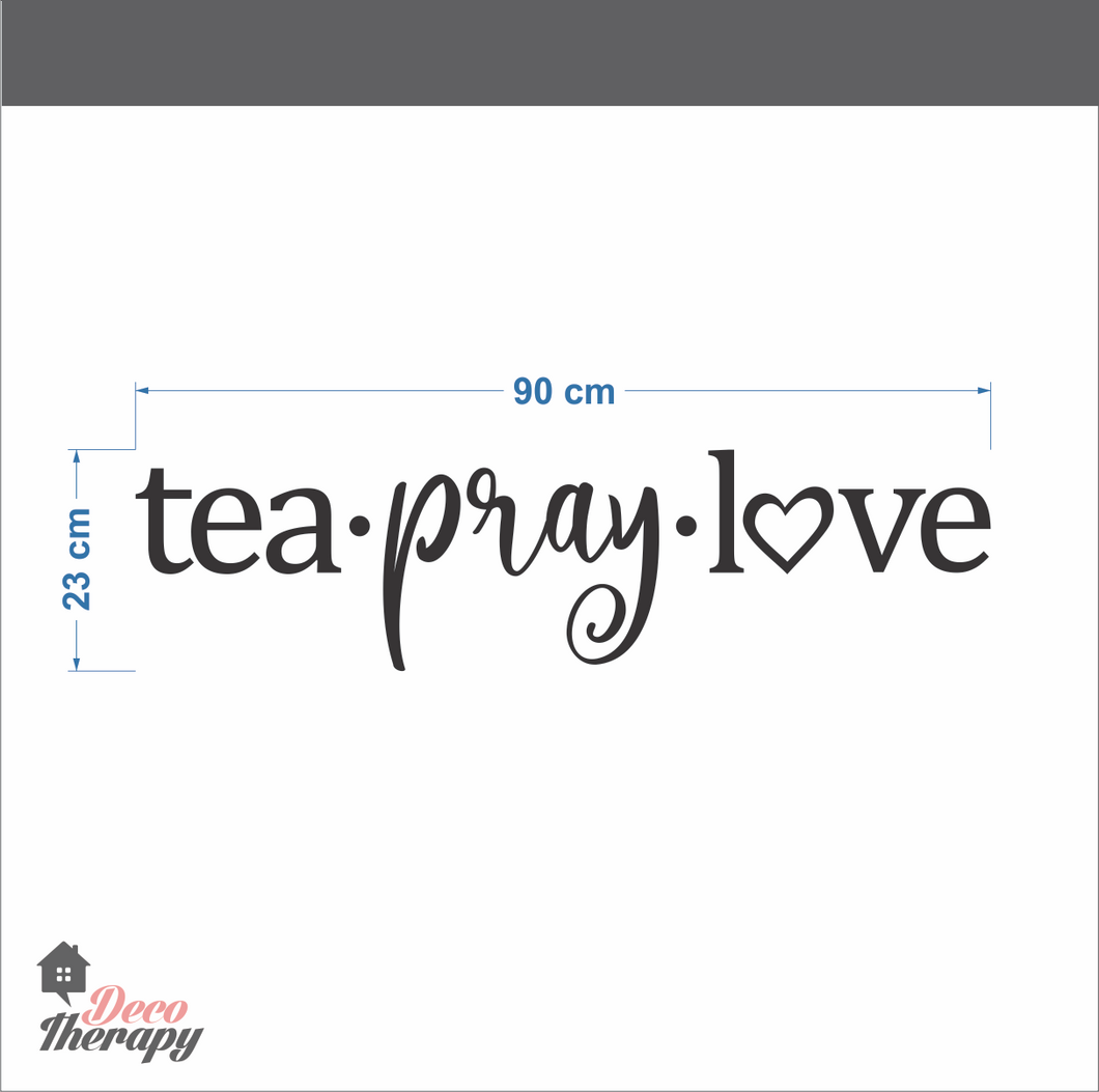 Tea Pray Love Wall Sticker