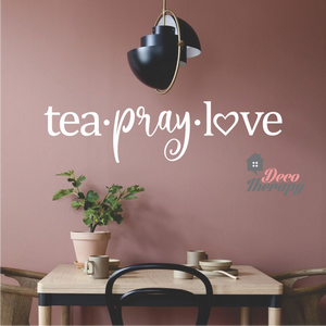 Tea Pray Love Wall Sticker