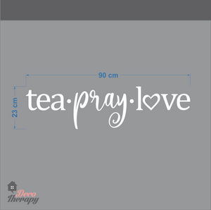 Tea Pray Love Wall Sticker