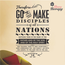 Load image into Gallery viewer, Therefore Go And Make Disciples Wall Sticker