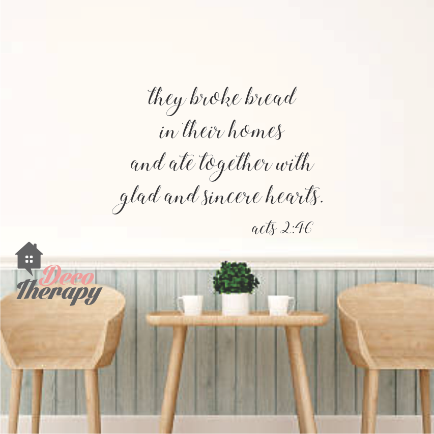 They Broke Bread Wall Sticker