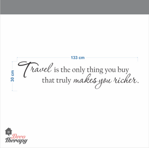 Travel Makes You Richer Wall Sticker