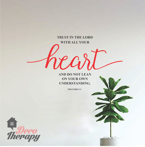 Tust In The Lord With All Your Heart Wall Sticker
