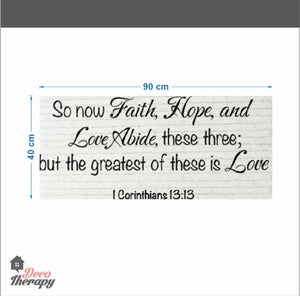 Faith Hope And Love Abide Wall Sticker