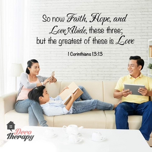 Faith Hope And Love Abide Wall Sticker