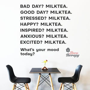 What's Your Mood Today Milktea Wall Sticker