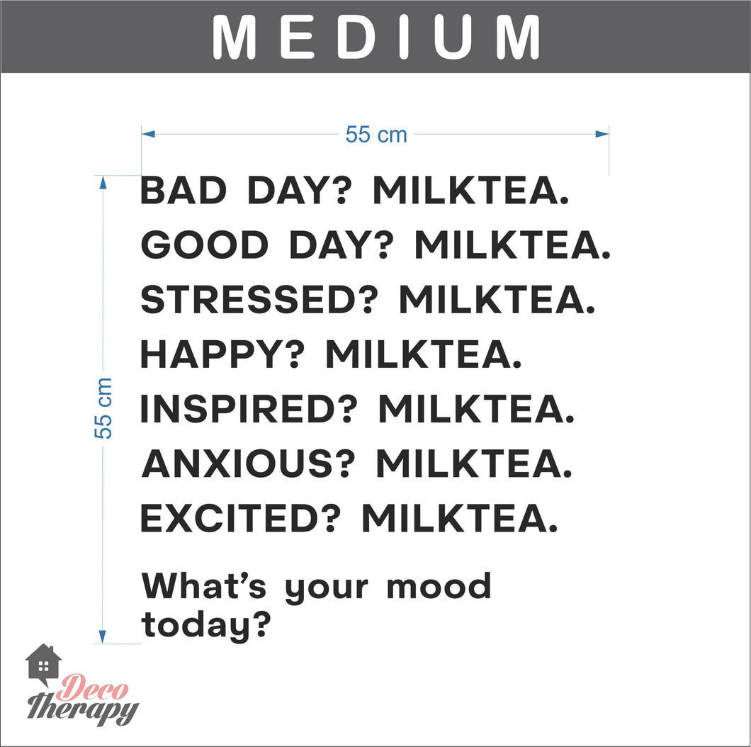 What's Your Mood Today Milktea Wall Sticker