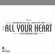 Load image into Gallery viewer, Work At it With All Your Heart V1 Wall Sticker