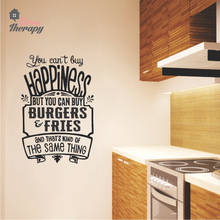 Load image into Gallery viewer, You Can&#39;t Buy Happiness Burgers and Fries Wall Sticker